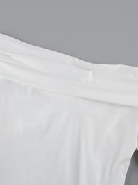 Twist Front Off-Shoulder Long Sleeve Top
