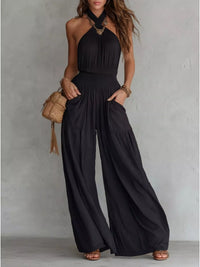 Halter Neck Wide-Leg Jumpsuit