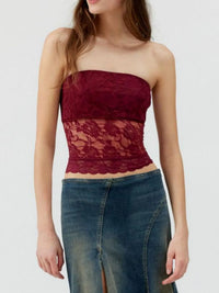 Lace Strapless Tube Top