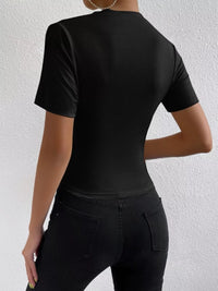 Elegant Draped Short Sleeve Top