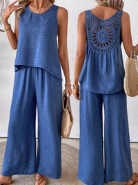 Round Neck Tank and Pants Set