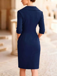 Surplice Long Sleeve Dress