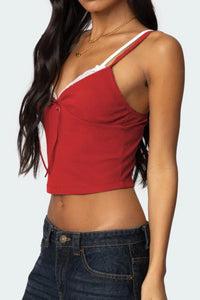 Lace Detail V-Neck Cami