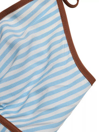 Striped Halter Neck Romper