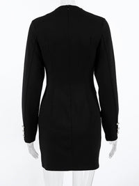 Ruched Surplice Long Sleeve Dress