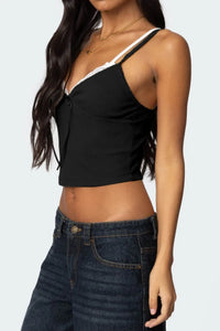Lace Detail V-Neck Cami