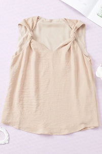 V Neck Knotted Shoulder Vest