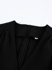 Ruched Surplice Long Sleeve Dress