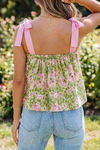 Floral Print Tie-Strap Cami
