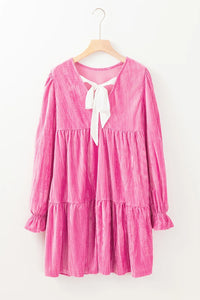 Tiered Flounce Sleeve Mini Dress