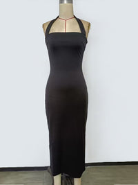 Halter Neck Bodycon Midi Dress