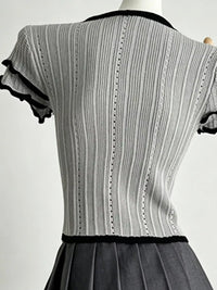 Peter Pan Collar Short Sleeve T-Shirt