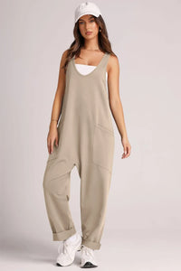 Lovelet V-Neck Wide Strap Overalls