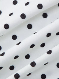Polka Dot Ruched V-Neck Top