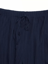 Textured Tube Top & Wide Leg Pants Set