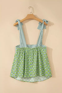 Tie-Strap Floral Print Tank