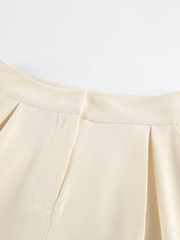 One Button Blazer & Wide Leg Pants Set