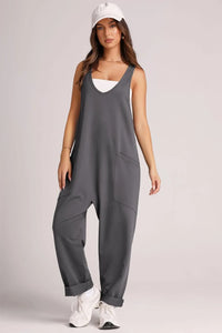 Lovelet V-Neck Wide Strap Overalls