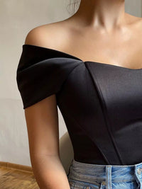 Off-Shoulder Short Sleeve Blouse