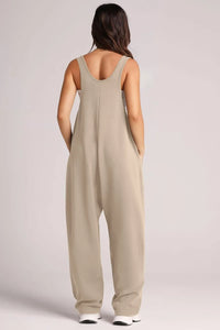 Lovelet V-Neck Wide Strap Overalls