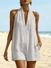 Halter Neck Romper with Pockets