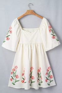Floral Puff Sleeve Babydoll Dress